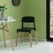 Fabulaxe Modern Plastic Dining Chair Open Back with Beech Wood Legs, Black, PK 4 QI004222.BK.4 - alternate 3